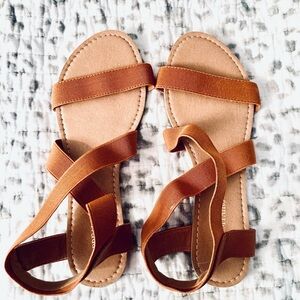 Dream Pairs Tan Strappy Sandals